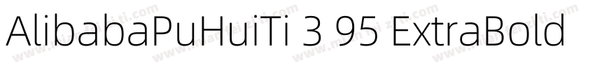 AlibabaPuHuiTi 3 95 ExtraBold 超粗体字体转换